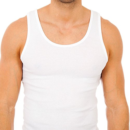 Abanderado Camiseta de tirantes línea Clásico Algodón 100% Hombre x1