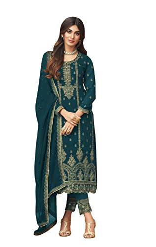 Image of Delisa Indian /Pakistani Wedding Partywear Plus Size Pant Salwar Kameez Ready to Wear Salwar Suit for Womens 01