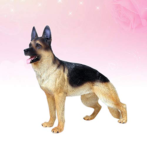 Healifty German Shepherd Figurine Animal Dog Figure Toy Garden Dog Statue Wolfdog Puppy Statue for Outdoor Lawn Yard Garden Statue Ornament - Image 2
