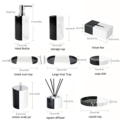 Juego de accesorios de baño de mármol ideal para regalo de hogar 4