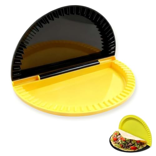 IONPSHG Tortilla Crimper & Quesadilla Maker Kit 8-Inch Pie Maker Tool Sandwich Sealer Easy to Use Tortilla Folder BPA-Free Plastic Snack Press Tool for Create Burritos Calzones Enchiladas