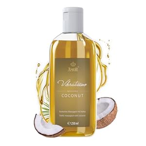 Vibratissimo ‘Coconut’: exotische massageolie met kokosnoot, liefdesolie, erotische olie
