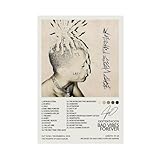 LWFKAUVBS XXXTentacion Leinwandposter 'Bad Vibes Forever', Musikalbum, Poster, Schlafzimmer, Dekoration, Landschaft, Büro, Raumdekoration, Geschenk, 40 x 60 cm