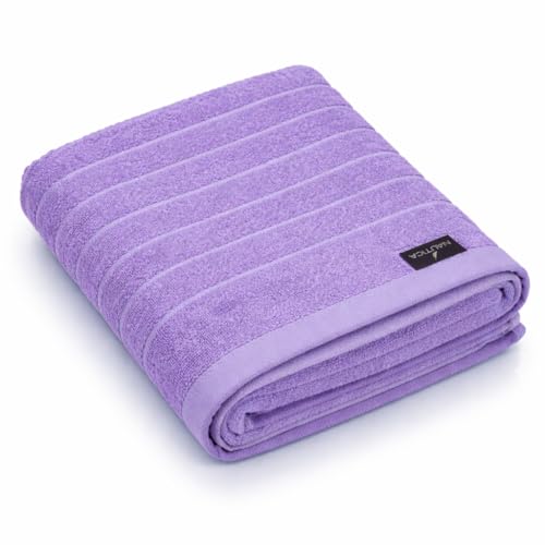 Image of NAUTICA Quick Dry Towel -1pc Bath Towel (ridgeport) | 500 GSM l 30 x 60 inch | Quick Dry Large Pool & Travel Towel | Purple