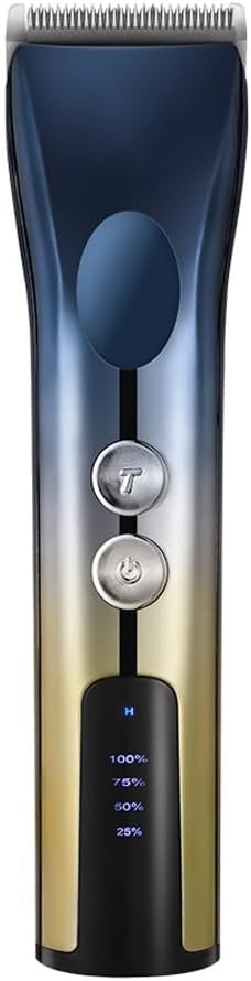 Professional Hair Electric Clipper Rechargeable Silent Adult High-Power Shaver(Whitestyle Light Grey)