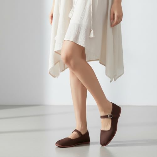 Image of Womens Classic China Flats, Casual China Doll Shoes, Cotton Mary Janes, Chinese Tai Chi Shoes