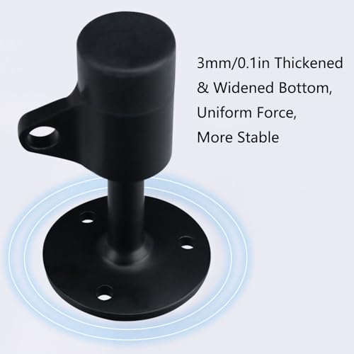 Stainless Steel Door Stopper with Hook, 3.5inch/90mm Modern Safety Door Stop with Sound Dampening Rubber & Mounting Screws - Image 4