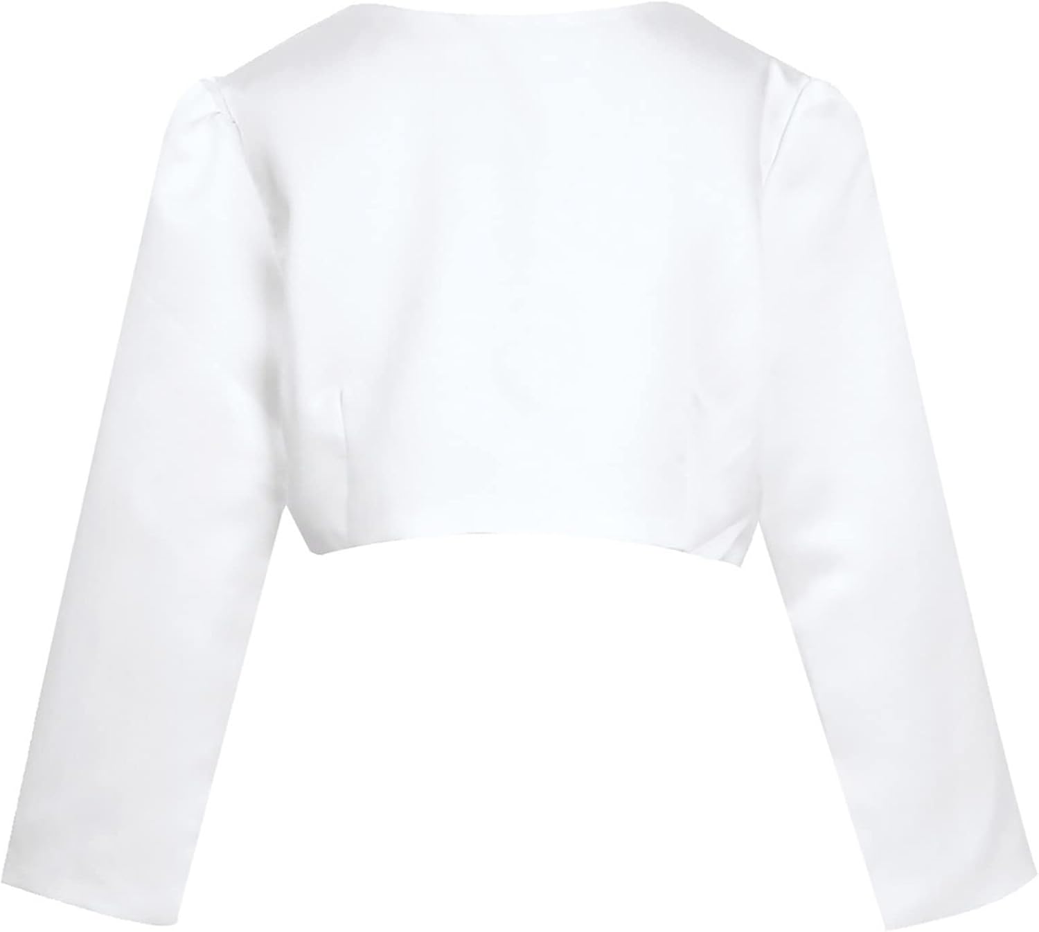 Kids Girls Long Sleeve Bolero Shrug Jacket Cardigan for Formal Dress Wedding Party Flower Sweater Dress Cover Up White 18-24 Months