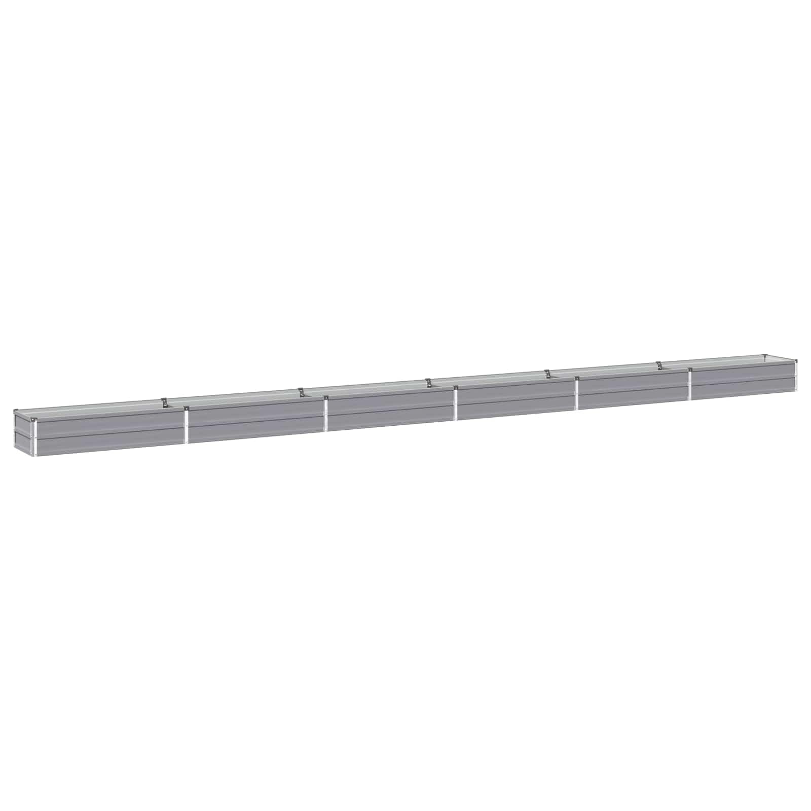 vidaXL Raised Garden Bed Grey 600 x 40 x 24 cm cold-rolled steel