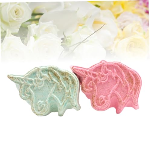 FOMIYES 2 Pçs Unicórnio Bola De Chuveiro Unicórnio Banho Sal Marinho Casa Banho Sal Marinho Unicórni