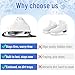 IFOYO Ice Skate Boot Covers for Figure Skats, Easy-on Easy-Off Ice Skating Accessories for Figure, Speed and Recreational Skating, Washable Skatings Covers for Youth and Adults, White, L (1 Pair)
