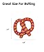 Catstages Plaque Away Pretzel Cat Toy – Interactive Catnip Dental Chew Toy to Help Clean Teeth, Fun for Play and Chewing, Orange