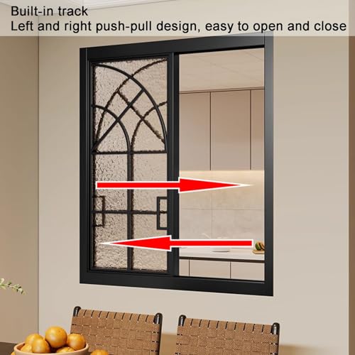 Ventanas correderas para el hogar con vidrio patrón y perfiles modernos de aluminio 6