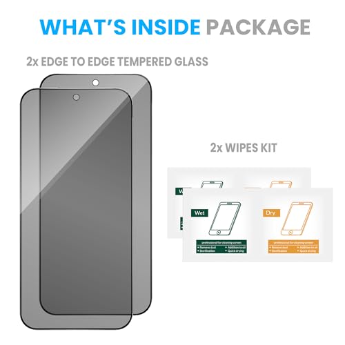 Image of ArmourPro Anti-Spy Privacy Tempered Glass for Realme GT 8 Pro - Anti Peeping Screen Protector, Edge to Edge Full Coverage, 9H Hardness, Easy Installation Kit | Pack of 2