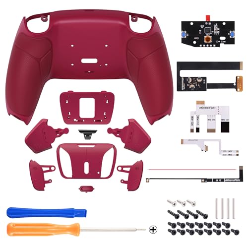 Coque Arrière Redessinée avec 4 Palette pour ps5 Controller, Kit de Remap Rose - 3