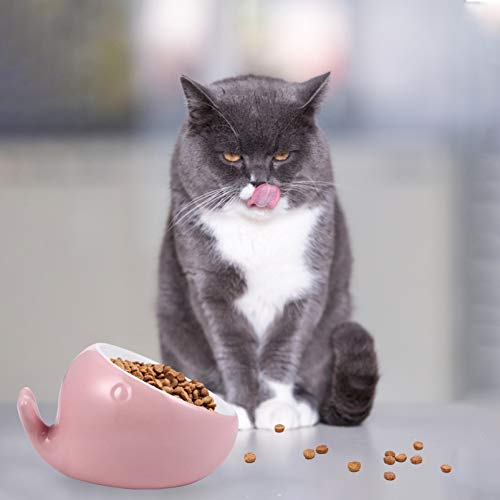 ULTECHNOVO Vasilhas de Cerâmica Levantadas para Gatos Vasilhas Inclinadas para Alimentos Ou Água Vas