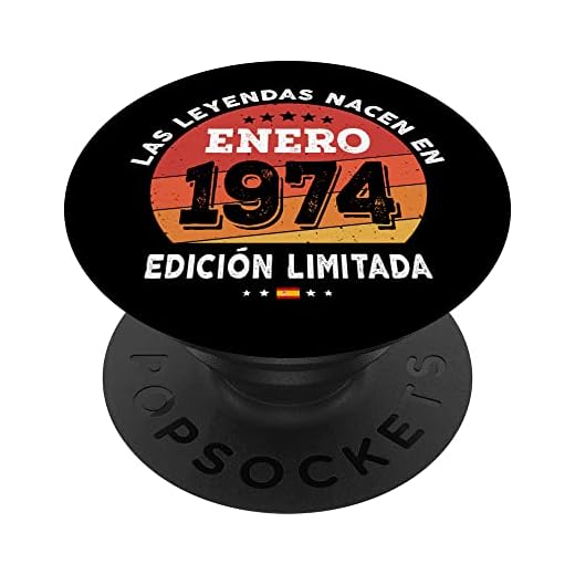 Las Leyendas nacen en Enero de 1974 - Regalo de 48 años PopSockets PopGrip Intercambiable