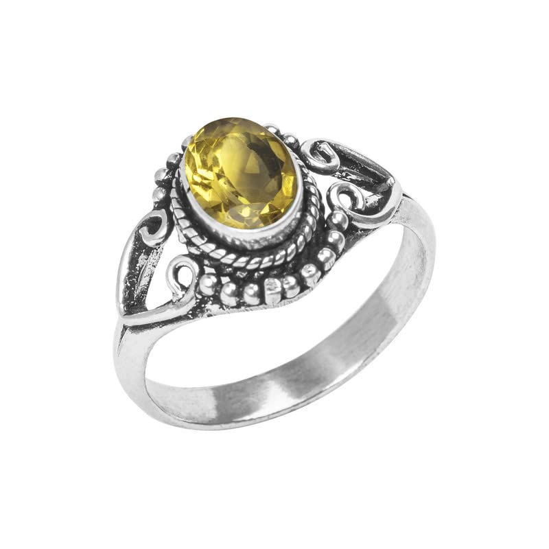 Citrine Stone Ring, Silver Ring, Silver Overlay Handmade Ring, Bohemian Jewelry, Silver Ring For Women Girls Size US 5, Christmas Gift, Anniversary