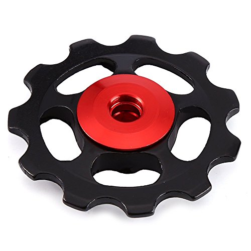 Stylrtop 2 Pcs Bike 11T Aluminum Sealed Bearing Jockey Wheel Rear Derailleur Pulleys (Black) #TOP2