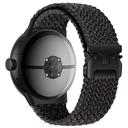 Image of Yeahxing Band for Pixel Watch 4 /3 /2 /1 Band - Stretchy Nylon Braided Bands for Google Pixel Watch 41mm 45mm, Fit 6.8-10.2 inch Adjustable Wristband with Parachute Buckle for Men Women