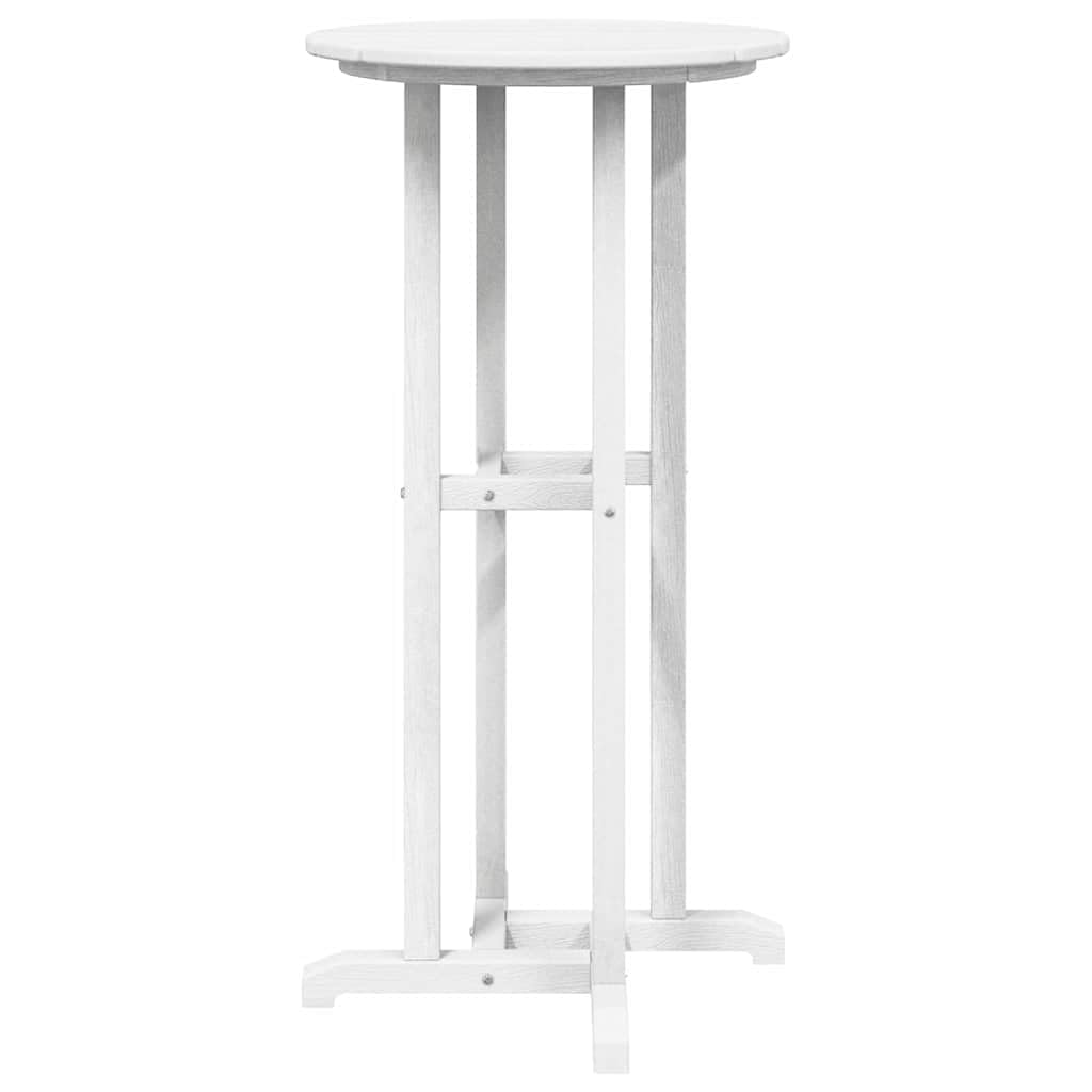 Tavolo da bar bianco, 55 x 55 x 107 cm, rotondo, in polietilene, per giardino e terrazza, moderno tavolo da bistrot per eventi all'aperto e feste in piedi