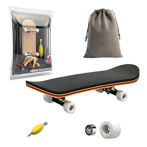 DNTHYRIN 2PCS Fingerboard Set Mini Skateboards for Finger Portable Finger Board for Collectors Includes White Finger Skateboards and Storage Bag