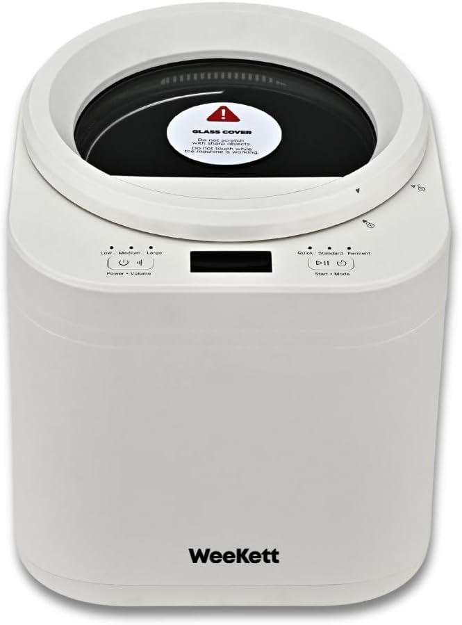 Elektrisch Komposter für Lebensmittelabfälle – Effiziente Reduzierung von Küchenabfällen mit Schnellkompost- und Gärmodus – reduziert das Abfallvolumen um 90%, geruchsfrei, kompakt und leise