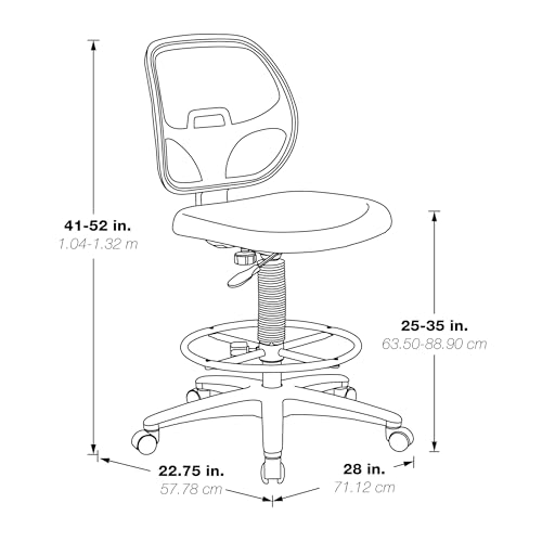 Office Star Products DC2990 Office Star Dc Series Deluxe Breathable Mesh Back Ergonomic Drafting Chair thumb #1