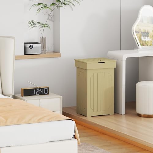 image for JEROAL Wood Kitchen Trash Can, Trash Can Cabinet, 23 Gallon Large Kitc