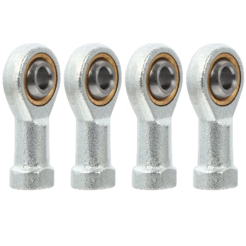 Luxshiny 4 Pcs Self-lubricating Rod End Bearings Female Thread Connectors Industrial Rod End Connectors for Power Transmission Applications