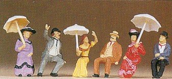 Preiser 12136 Seated Persons 1900 (6) Exclusive Figure Set