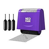 Wide Identity Theft Protection Roller Stamp Set - (3 Refill Ink Included) Great Alternative to A Shredder (Purple)