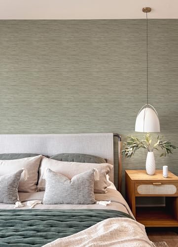 Grassweave Vert NuWallpaper NUWALL 2022 papier peint amovible vinyle vert