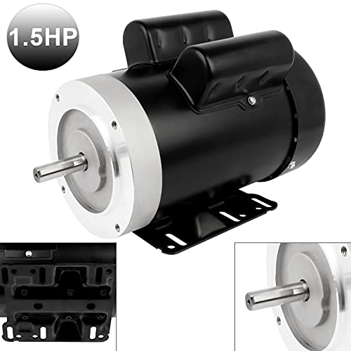 1.5Hp Electric Motor 3450Rpm Reversible Single Phase 56C Frame General Purpose Motor For Agricultural Machinery General Equipment 5/8" Shaft Diameter Tefc 115/230V #TOP2