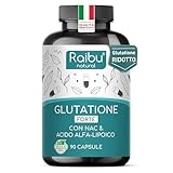 Glutatione Forte Ridotto - L-Glutatione con NAC, Acido Alfa-Lipoico & L-Glicina - Antiossi...