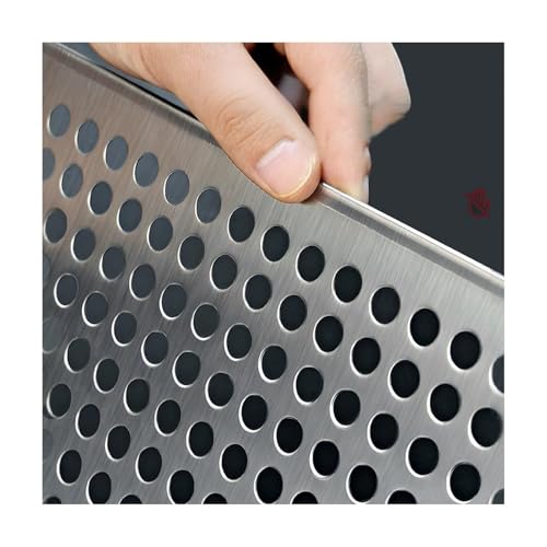 穴あきステンレス鋼板、穴あき金属板、304ステンレス鋼穴あき板、作業が簡単、手袋とケーブルタイを着用してください、カスタマイズ可能(W65*L100cm/W25.5*L39.3in)