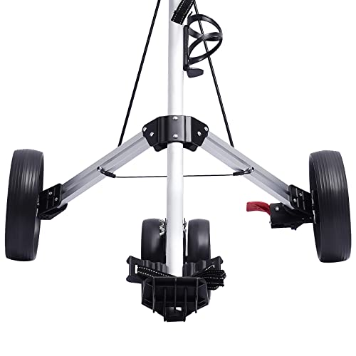 Dodoam 3 Wheel Push Pull Golf Cart - Foot Brake - Easy to Open & Close- Foldable Collapsible Lightweight Pushcart - Thumbnail 4