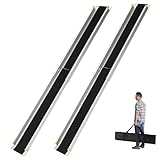 Rampa telescopica regolabile in alluminio, estensibile da 106 a 244 cm, ideale per moto, scooter, carrozzine e carrelli.