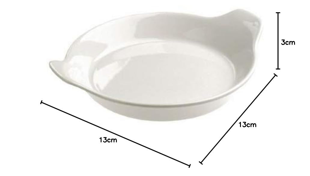 Grand Plat à Oreilles Apilco En Porcelaine Blanche - 35 X 19 Cm - Très Bon État