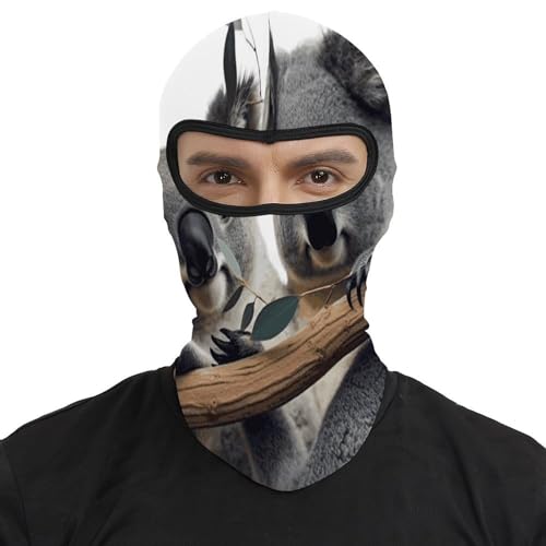 Pasamontañas para hombres y mujeres con estampado de koalas, máscara facial térmica para frío, equipo para motocicleta, máscara de esquí para invierno miniatura 2
