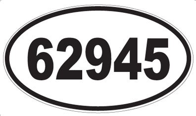 US Decal, Inc. Number 62945 Oval Sticker