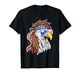 Patriotic Bald Eagle Mullet USA American Flag 4th of July T-Shirt