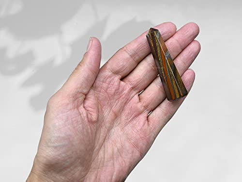 Image of Amazing Gemstone Red Tiger Eye Crystal Towers - Natural Healing Crystal Point Obelisk for Reiki Healing and Crystal Grid (2 inch to 3 inch INCH)