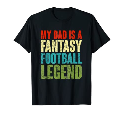 Fantasía Fútbol Papá Leyenda Vintage Funny Draft Party League Camiseta