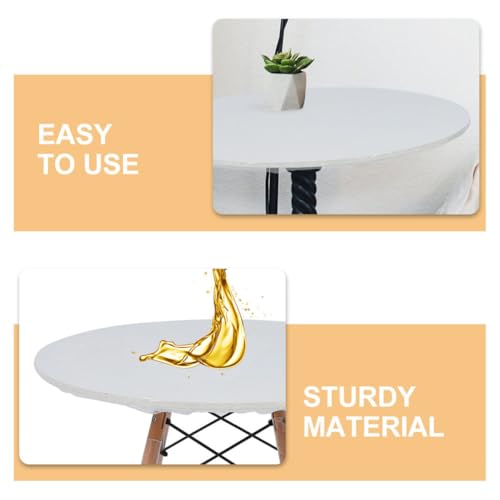 Nappe ronde transparente PVC extensible protège table vent - 8