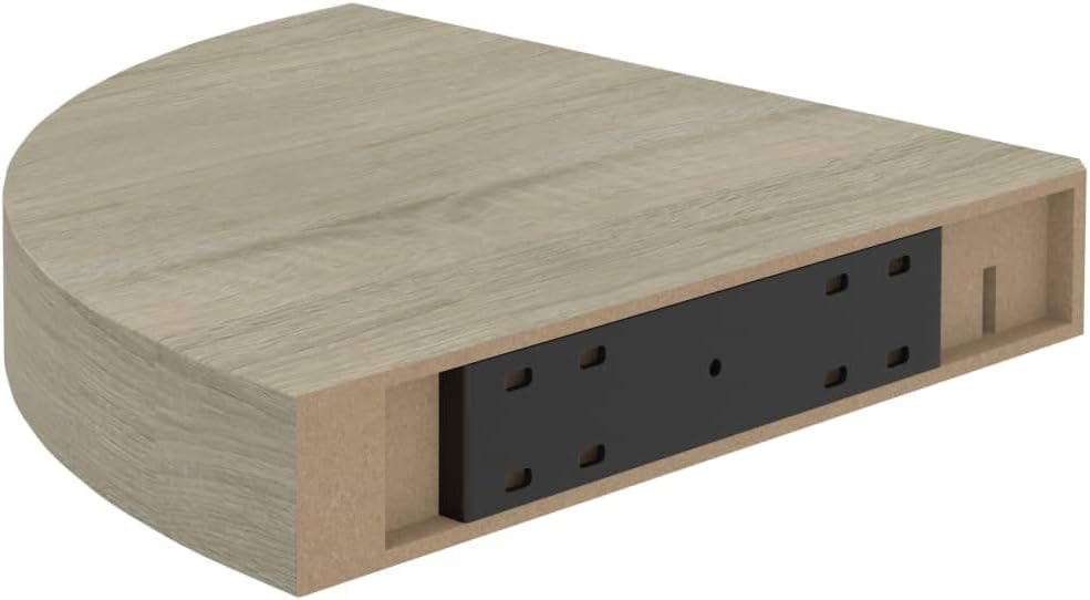 Modern Floating Corner Shelf,Floating Shelve Decorative Wall Mounted Shelf ​Display Storage Rack Organizer for Bathroom Bedroom Kitchen Living Room,Oak 9.8"x9.8"x1.5" MDF