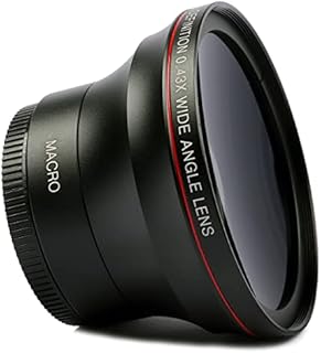 Lightdow 55MM 0.43x Add-on HD Lens High Defination Wide Angle + Macro Part for Sony A7 A7R A7S A7II A7RII A7SII A9 A7RIII A7III A5000 A5100 A6000 A6300 A6400 A6500 A6600 (φ55mm)