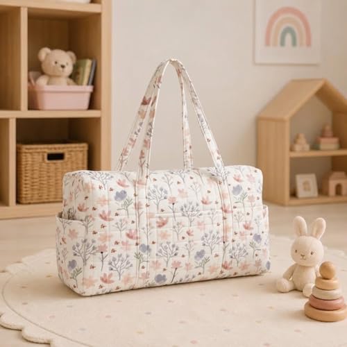 Image of MOM'S HOME New born Baby Organic cotton Travel Bag- Diaper Multipurpose Carry bags for Mothers | Pack -1 |