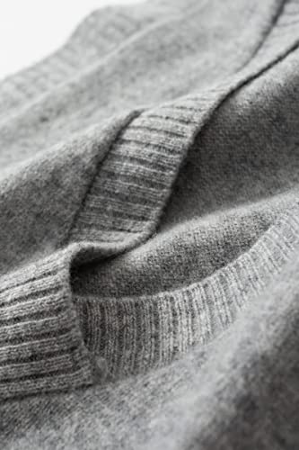 Image of Women's V-Neck Simple Three-Button Design Solid Color Loose Casual All-Wool Knitted Vest