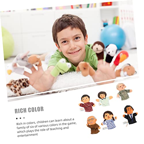 ERINGOGO 1 Conjunto Boneca De Dedo Fantoches De Dedo Desenhos Animados Fantoche De Pessoas Recheadas